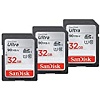 Флеш память SDHC 32Gb SanDisk Ultra Class 10 UHS-1 Card 3-Pack, 120 MB/s (SDSDUN4-032G-GN6IM)