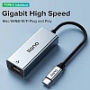 Перехідник Type-C - LAN Adapter Gigabite LLANO Metal Case
