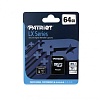Флеш память MicroSD 64GB Patriot LX + SD UHS-I (Class 10) (PSF64GMCSDXC10)