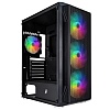 Корпус 1stPlayer X5-BK-4F1 Black без БЖ
