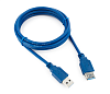 Подовжувач USB 2.0 AM/AF 3.0 m 1 феррит, синій (YT-3.0AM\AF-3.0BL)