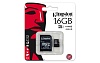 Флеш память MicroSDHC 4GB Kingston + SD (Class 10) (SDC10/4GB)