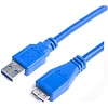 Подовжувач USB 3.0 AM to Micro-B, 1.8m, синій, Prologix, для жорстких дисків (PR-USB-P-12-30-18m)
