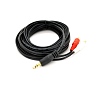 Кабель аудио 1,8 м, Jack 3.5mm папа/2RCA папа Voltronic (YT-3.5(M)/2хRCA(M)-1.8PCu)