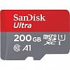 Флеш память microSDXC 200GB Sandisk ULTRA A1 (Class 10), (SDSQUAR-200G-GN6MA)