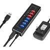 Контролер USB Hub, 7 портів, Dynamode (4xUSB 3.0, 3xUSB 2.0) + БЖ (DM-UH-P407)